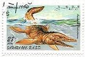スペイン領サハラの恐竜切手　