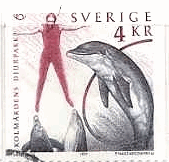 スウェーデンのイルカ切手