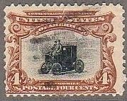 アメリカ・１９世紀の電気自動車　世界最初の自動車切手