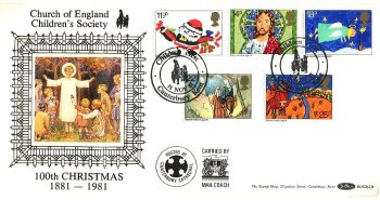 イギリスのクリスマスのFDC(1981年）