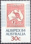 オーストラリア（1984年）　切手の切手　カンガルー