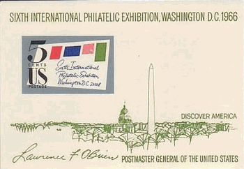 第６回国際切手展（アメリカ、1966年）小型シート
