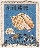 沖縄（1960年）タイコガイ　貝の切手