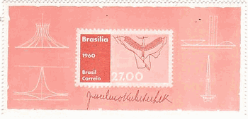 ブラジルの切手の切手(1960年）ブラジリア開発計画で発行されたもの
