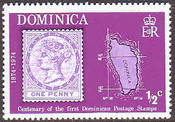 『ドミニカの一番切手と島』