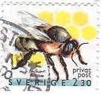 スウェーデンのミツバチの養蜂の割引切手（1990年）