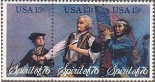 アメリカ合衆国の独立戦争と南北戦争に関する切手