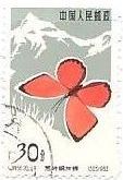 切手　昆虫　チョウ　蝶　中国　シジミ
