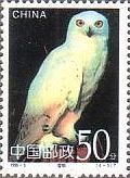 切手　鳥　シマフクロウ　中国