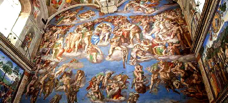 ミケランジェロ　システィーナ礼拝堂の最後の審判　バチカン