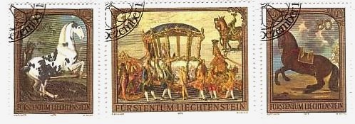 <p>リヒテンシュタインの馬のいる風景と中世の絵画</p>