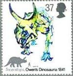 恐竜命名（英国、1991年）　トリケラトプス(Triceratops)
