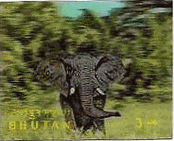 ブータンのアジアゾウ(立体切手)