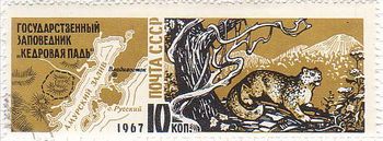 シーダーバレイの地図とユキヒョウ（ソ連）