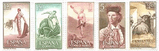 スペインの闘牛と闘牛士　切手