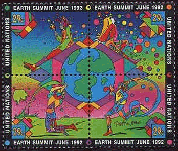 地球サミット（国連、1992年）　地球の環境　気象　切手