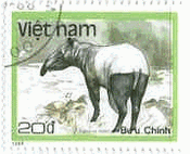 マレーバク（ベトナム､1988年）Tapirus indicus）は、哺乳綱奇蹄目バク科バク属に分類されるバク