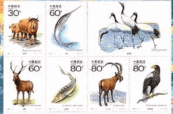 中国　ショカックケイ、白鮫、シフゾウ、達氏鮫、北山羊、虎頭海鷲、ラクダ,ユキヒョウ