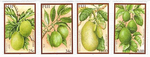 フィジー　フルーツ　果物　切手