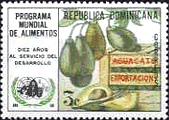 ドミニカ共和国のココヤシとアボガド