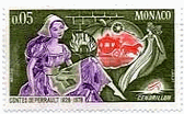モナコのマザーグースのうた　切手　シンデレラ姫,靴を履いた猫,妖精たち