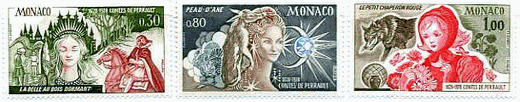 モナコのマザーグースのうた　切手　眠れる森の美女,妖精の話･王女,赤ずきん