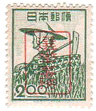 日本の農婦（選挙切手）　農業