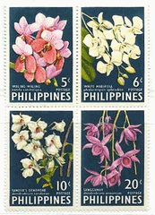フィリピンのランの花　田型　切手
