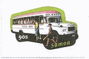 サモアのバスの切手