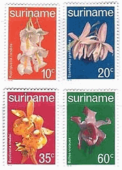 中南米・スリナムのラン切手