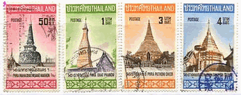 タイのムアン・ナッコーン寺院、パンノム寺院、パソム･チェディ寺院、ドイ･ストゥヘップ寺院　切手