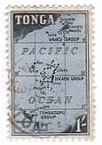 トンガ　地図　切手