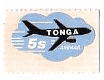 トンガ　飛行機　切手