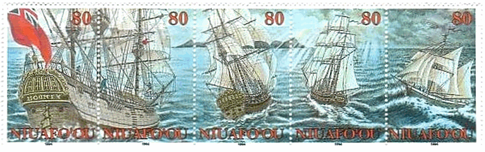 トンガ　帆船　切手　オセアニア