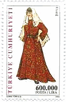 トルコ　女性　服装　衣装　切手　