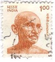 インドで発行されたマハトマ・ガンジーの切手　無抵抗主義