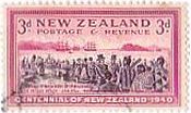 ペトーン・ビーチ到着の入植者1840年（NZ,1940年）　ニュージーランド