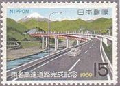 酒匂川（さかわがわ）と東名高速　富士山