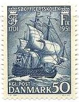 1701年の戦艦（デンマーク､1951年）　帆船
