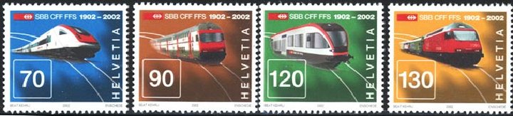 スイス連邦鉄道１００周年（スイス、2002年）