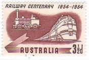 オーストラリア鉄道１００年、１８５４年のSL他(1954年）