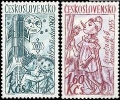 チェコスロバキアの操り人形（1955年）　少女、ピエロ・・・