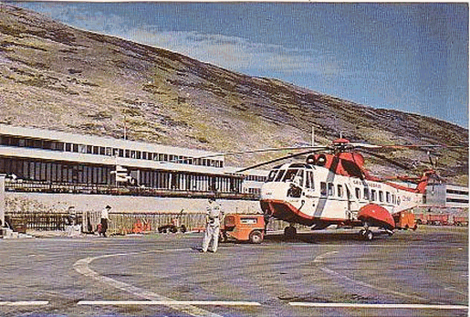 デンマーク領・グリーンランドの救助用ヘリコプターの絵葉書