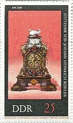 東ドイツの置時計　ケラーの卓上時計、1700年
