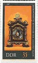 東ドイツの置時計　ヨハネスクラインの天文時計、1738年