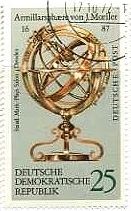 東ドイツで発行された地球儀　