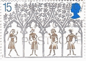 イーリー大聖堂800年記念（イギリス、1989年）　14世紀のステンドグラス/