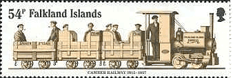 ノーフォーク諸島のキャンバー(Camber）鉄道の1915-1927年当時の機関車