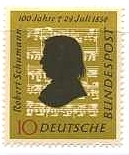 音楽　作曲家　シューマン（ドイツ発行）　ロベルト・アレクサンダー・シューマン（Robert Alexander Schumann, 1810年6月8日 - 1856年7月29日）はドイツの作曲家、音楽評論家。ピアノ曲に名品多数あり。