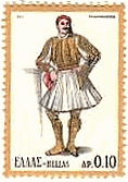 ギリシャの伝統的な民族衣装　ペロポネーソス半島/中部ギリシャ/クレタ島/メソロギオン（ステレア・ヘラス地方）